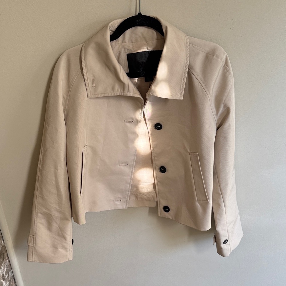 Zara cropped trench coat jacket size small